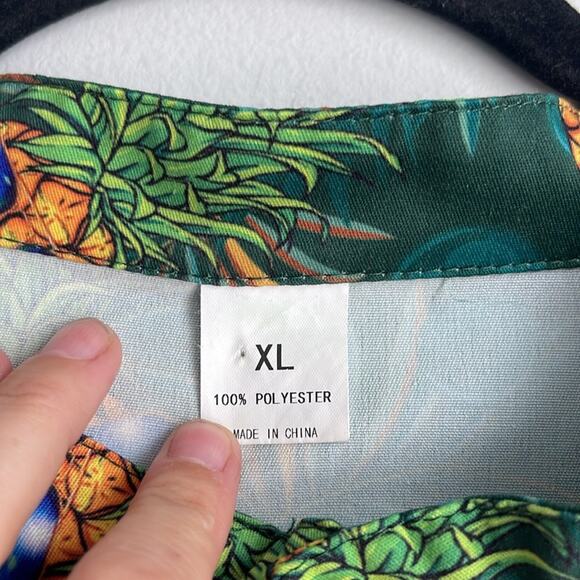 Pineapple sunglasses one piece short sleeve short full zip festival Pride romper - Picture 6 of 8